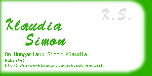 klaudia simon business card